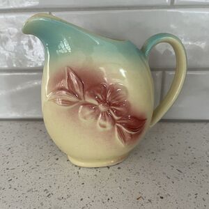 Vintage Hull Pottery Pitcher USA 40 Sun Glow Pattern Color Gradient Floral